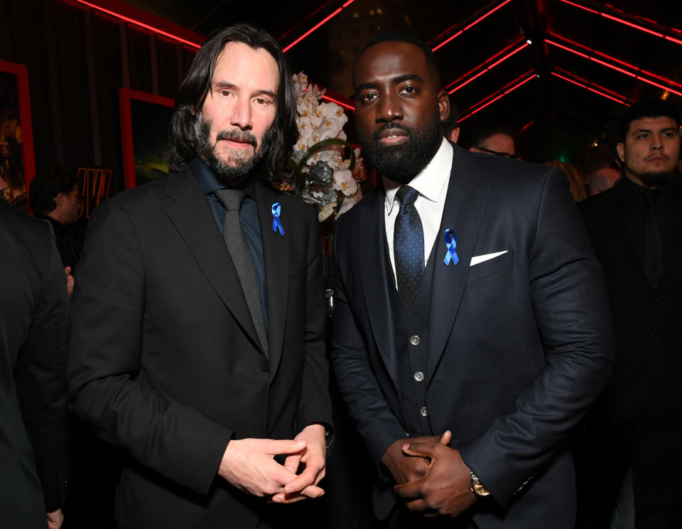 Keanu Reeves and Shamier Anderson at the “John Wick: Chapter 4” Los Angeles premiere - Credit: Getty Images for Lionsgate