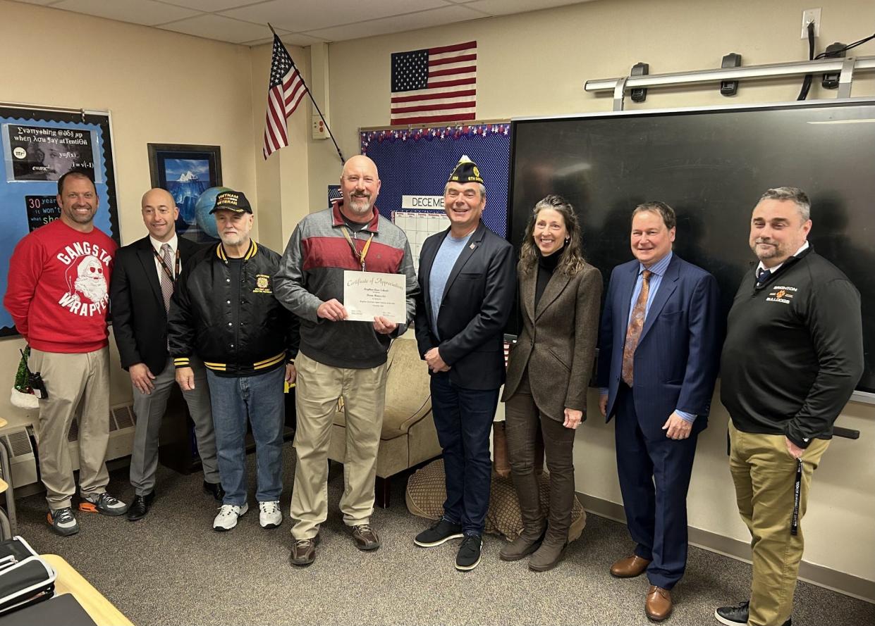 Brighton Area Schools' Brian Hauessler was recently named the 2023 American Legion Teacher of the Year.