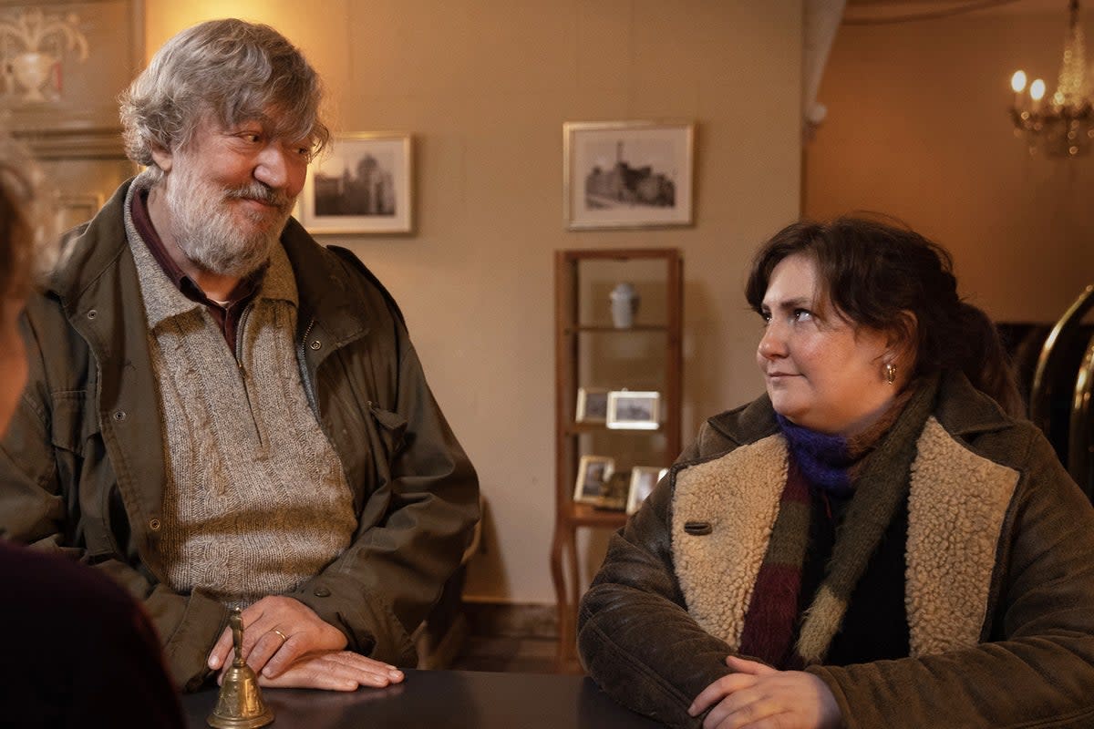 Stephen Fry and Lena Dunham in ‘Treasure' (Anne Wilk)