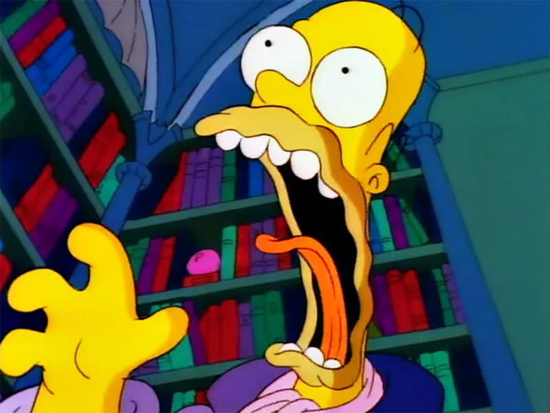 Homer loses his cool in the very first 