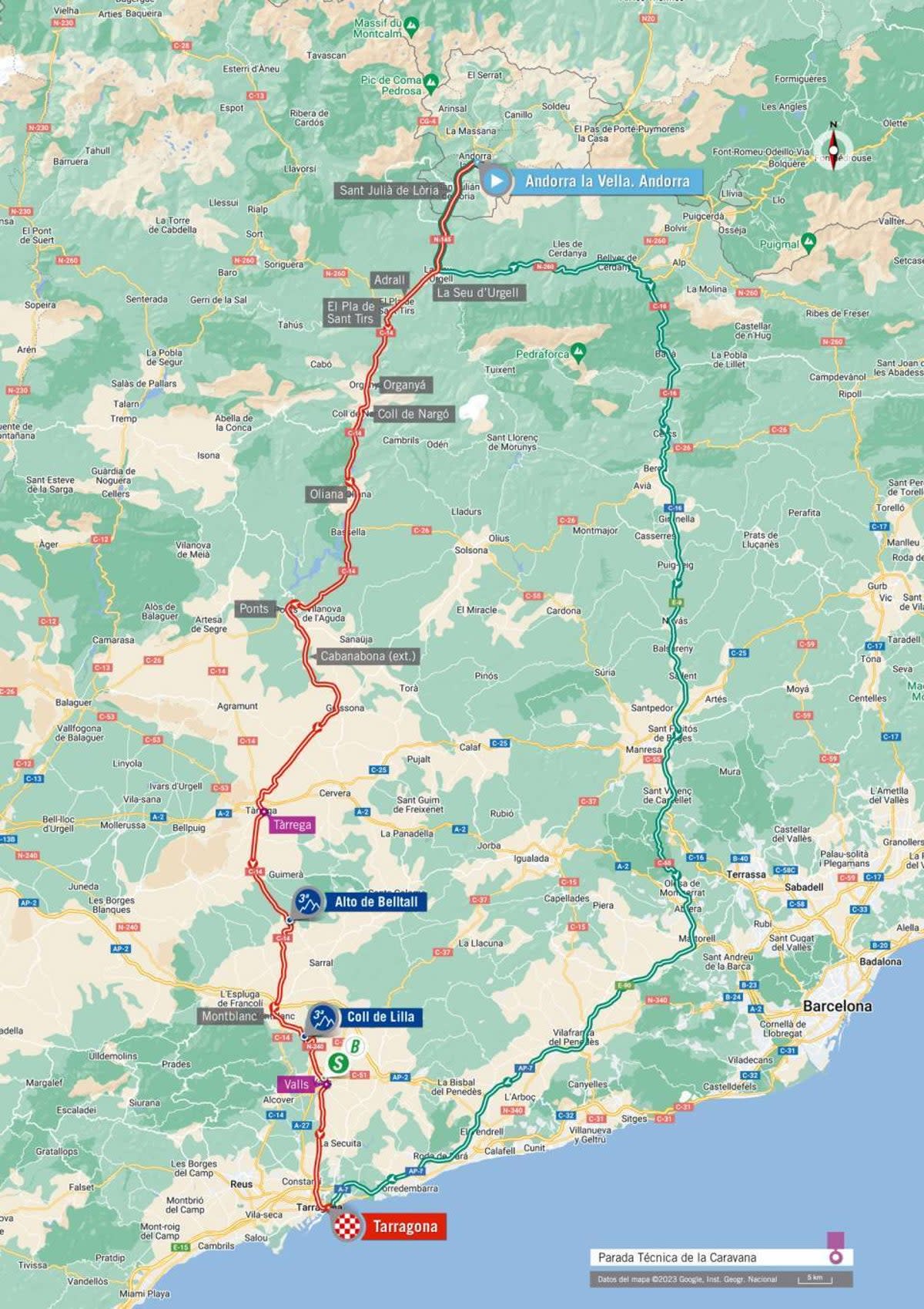 La Vuelta a Espana 2023 – stage 4 map (LaVuelta)