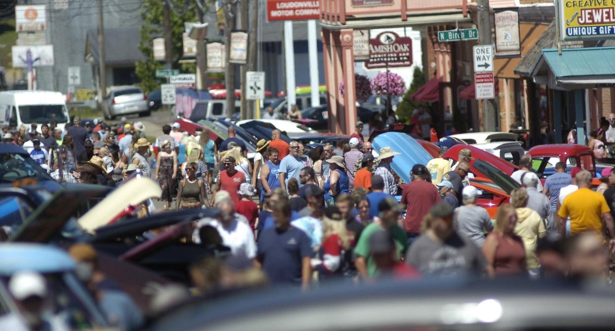 Spectators fill downtown during the Loudonville Car Show held Saturday July 2.