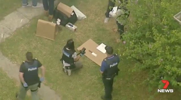 Police found four escapees ata home in Ashburton and seized a number of weapons. Source: 7 News