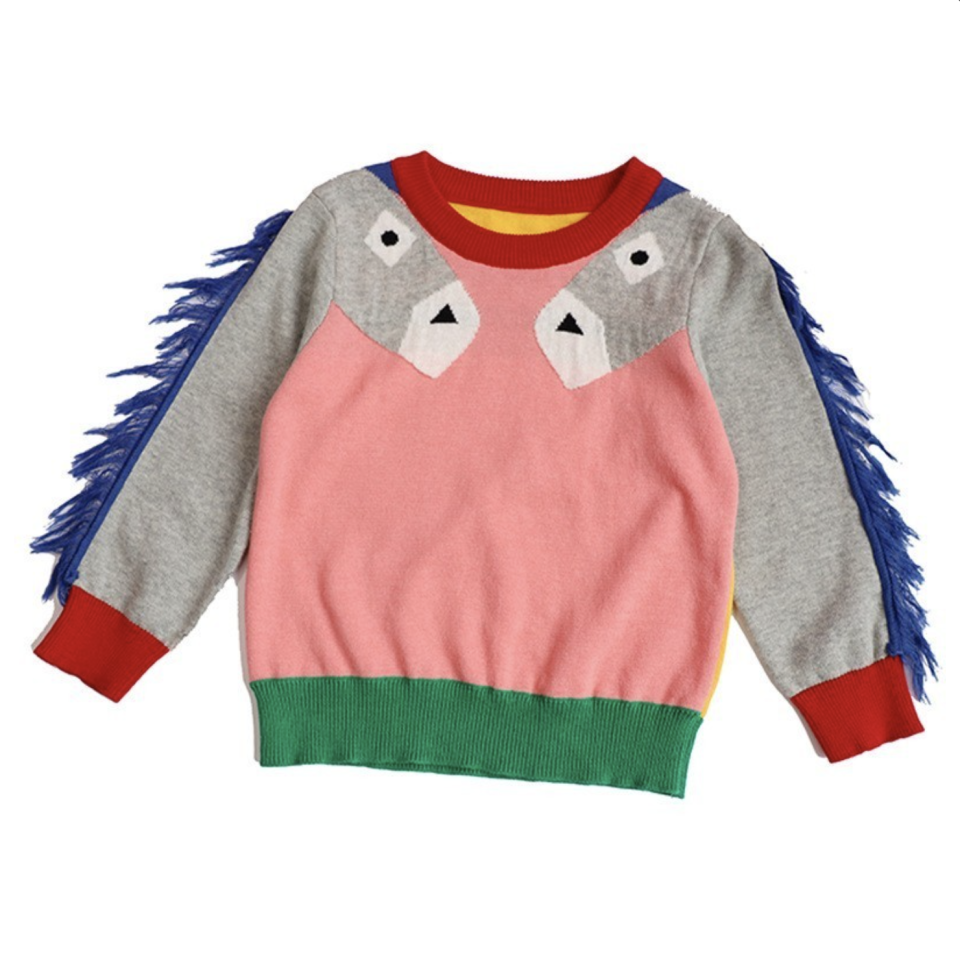 <p>kidsback.com</p><p><strong>$31.46</strong></p><p><a href="https://www.kidsback.com/blousetops/4917-children-s-sweater-autumn-winter-girls-lovely-colorful-pony-sweaters-kids-knitted-horse-tops-1-6t-boy-and-girl-pullover-jacket.html" rel="nofollow noopener" target="_blank" data-ylk="slk:Shop Now" class="link ">Shop Now</a></p>