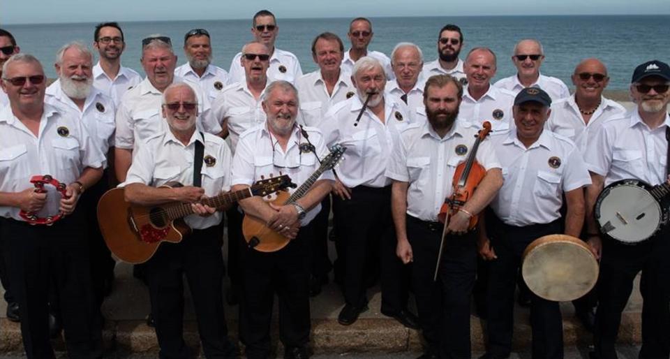 The Sheringham Shantymen, a group of singers from North Norfolk