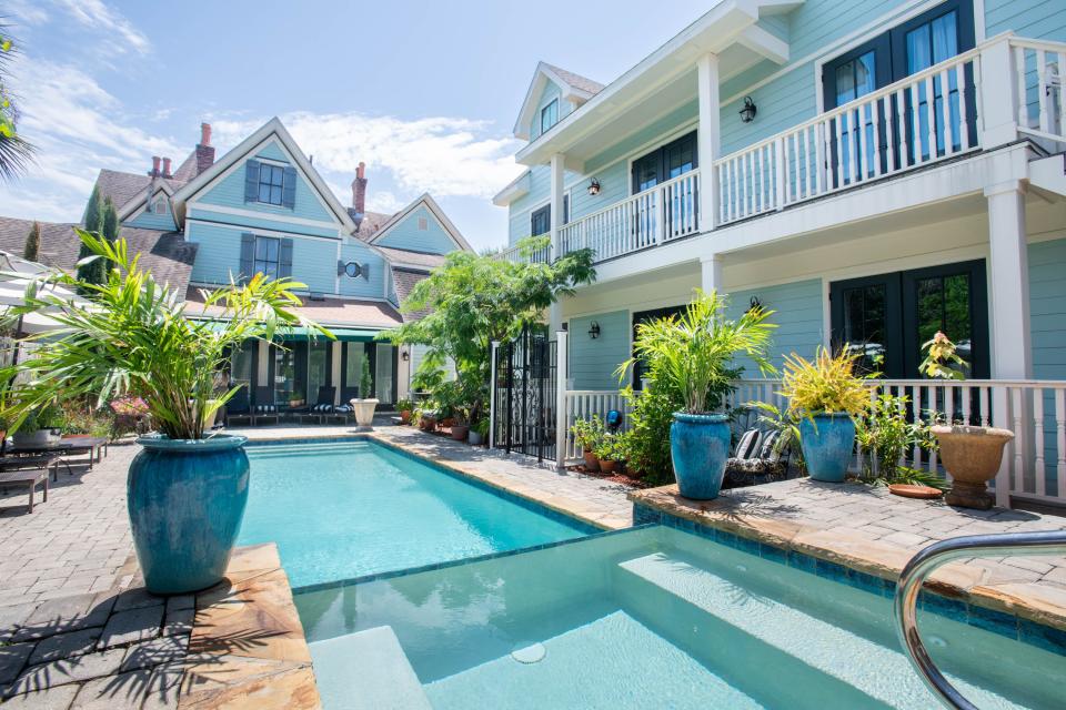 The historic Marzoni House with pool house, listed as The Old Spanish Consulate Sky and Pool on Airbnb, in Pensacola on Tuesday, April 25, 2023.