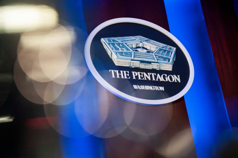 The briefing room at the Pentagon in Arlington, Virginia