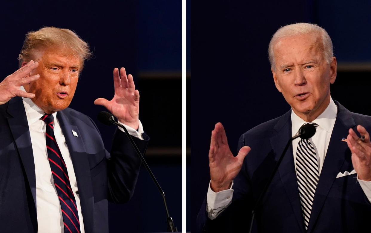 The two presidential candidates' debates in 2020 were frequently chaotic, with Mr Biden erupting in anger over Mr Trump's frequent interruptions and attempts to speak over him