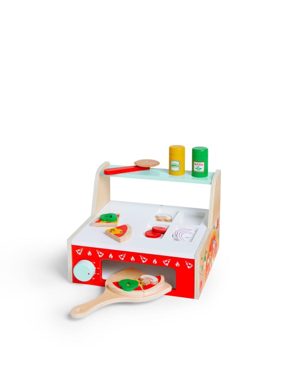 <p>Let your little ones practice making tasty pizza with this imaginative cooking set. Available to buy from September, it includes sliced-up pizza, a cutter, a serving plate and a wooden oven so that they can imagine every part of the pizza-making process.</p><p><a class="link " href="https://www.johnlewis.com/" rel="nofollow noopener" target="_blank" data-ylk="slk:COMING SOON;elm:context_link;itc:0;sec:content-canvas">COMING SOON</a></p>