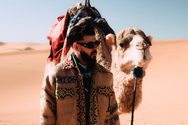 "What I’m trying to do is to make darija worldwide," says DYSTINCT, seen here at a video shoot in Merzouga, Morocco. - Credit: Stefan Westdorp*