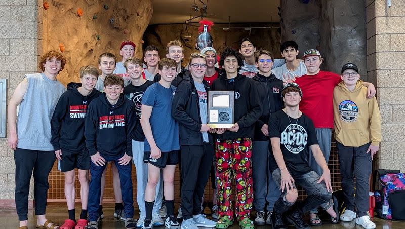 Mountain Ridge High School’s boys swim team won the Region 2 championship on Saturday.