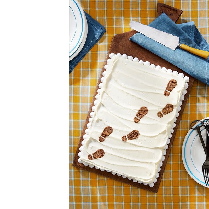 Follow-the-Footprints Malted Sheet Cake