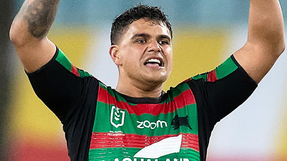 NSW Police have charged two men from the mid-North Coast after they allegedly sent racially abusive messages to NRL player Latrell Mitchell earlier this week. (Photo by Speed Media/Icon Sportswire via Getty Images)