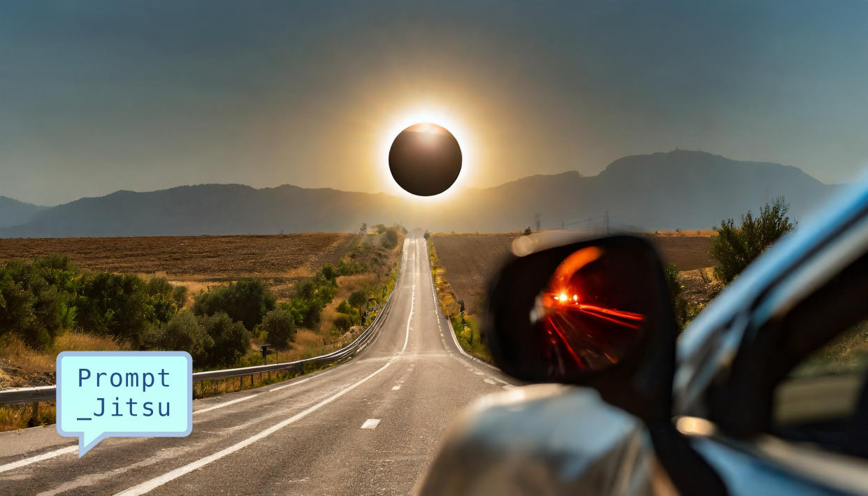  AI generated image of a solar eclipse by Adobe Firefly. 