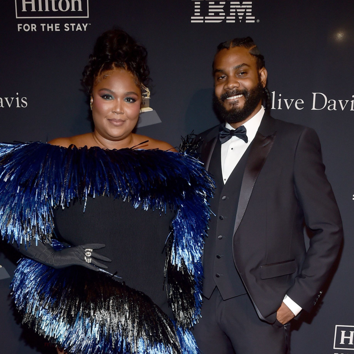  Lizzo and Myke Wright attend the Pre-GRAMMY Gala & GRAMMY Salute to Industry Icons Honoring Julie Greenwald and Craig Kallman on February 04, 2023 in Los Angeles, California 