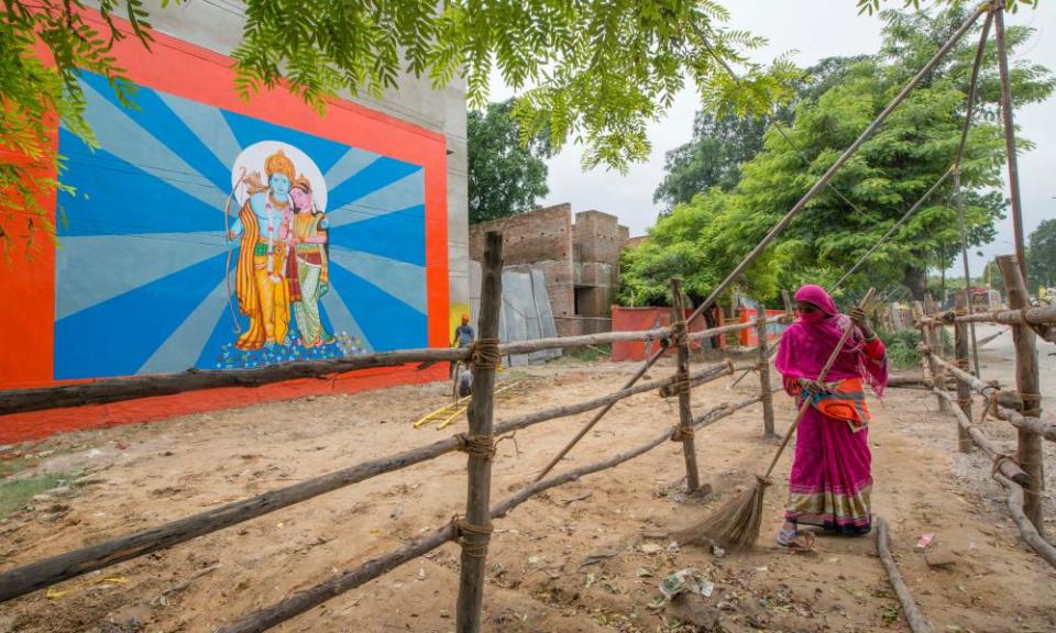 Preparations underway in Ayodhya ahead of the foundation stone-laying ceremony of the Ram Temple