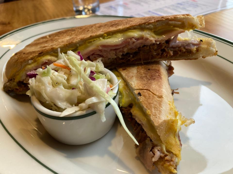 A Cubano sandwich shown Aug. 25, 2023 at Santiago's in Burlington.