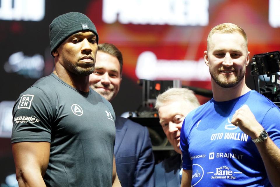 Joshua (left) and Wallin are due to headline at Day of Reckoning (Adam Davy/PA) (PA Wire)