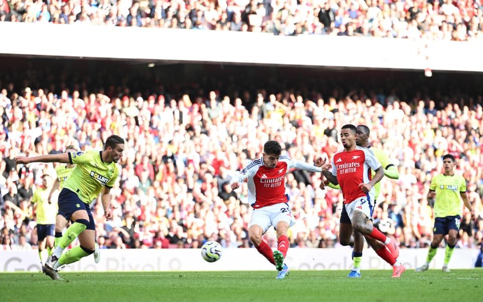 Kai Havertz equalised (Arsenal FC via Getty Images)