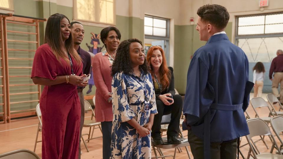 ANELLE JAMES, TYLER JAMES WILLIAMS, SHERYL LEE RALPH, QUINTA BRUNSON and LISA ANN WALTER in Abbott Elementary season 2