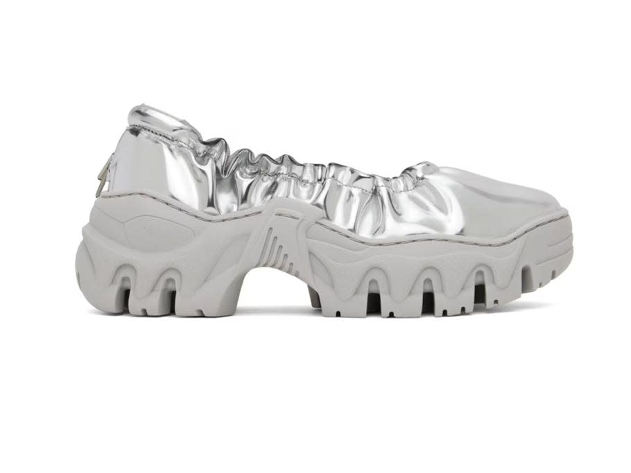 SSENSE Exclusive Silver Boccaccio II Ballerina Flats.