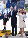 <p>Charlotte waves goodbye to Canada as the family finishes up their <a href="https://www.townandcountrymag.com/style/fashion-trends/g2877/kate-middleton-royal-canada-tour-outfits/" rel="nofollow noopener" target="_blank" data-ylk="slk:Royal Tour;elm:context_link;itc:0;sec:content-canvas" class="link ">Royal Tour</a> by boarding a sea-plane in Victoria Harbour.</p>