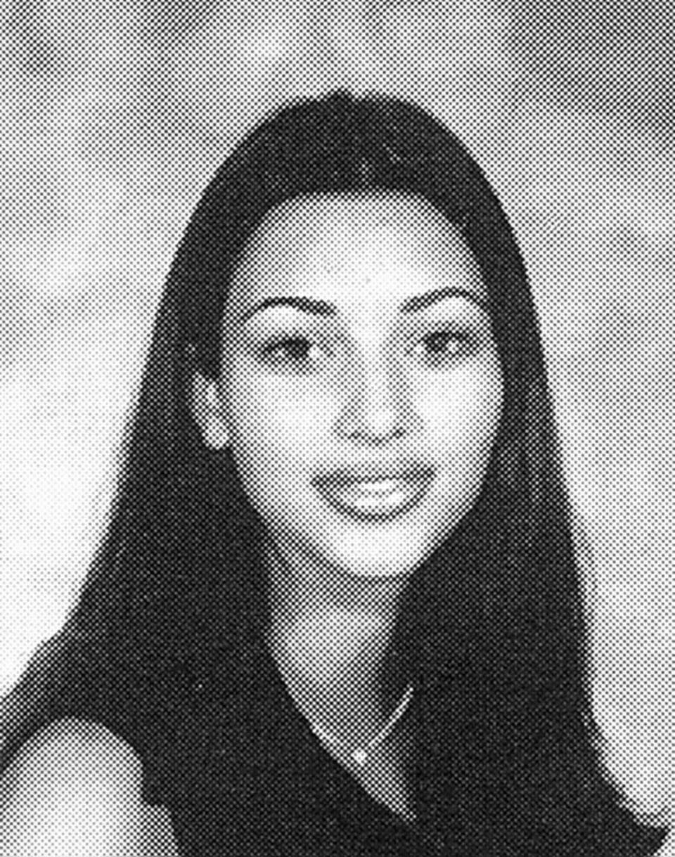 Kim Kardashian's yearbook school photo at Marymount High School taken in 1997. Source: Mega