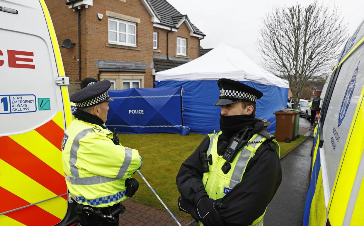 Police officers attended the home of Peter Murrell and Nicola Sturgeon in Glasgow last year