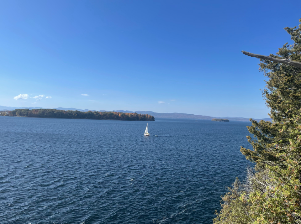 Sailing on Lake Champlain offers amazing views with great wind.