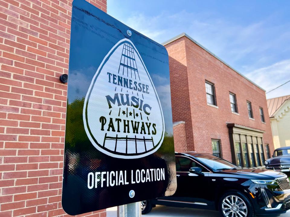 A marker recognizes The Mulehouse as the latest venue to be part of Tennessee Music Pathways, an organization which selects the top venues for music and entertainment in the state.