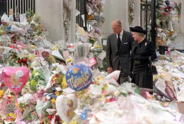 Flowers left for Diana