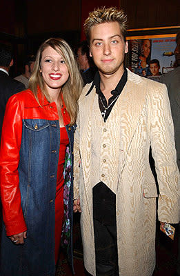 Lance Bass and galpal at the New York premiere of On The Line