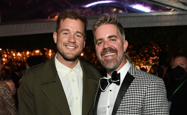 Colton Underwood (left) and Jordan C. Brown attended the Baby2Baby Gala in Los Angeles in November. (Photo: Sarah Morris via Getty Images)