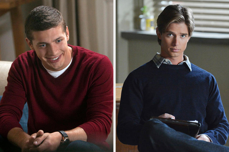 Side-by-side of Parker Bagley and Drew Van Acker as Jason in "Pretty Little Liars"