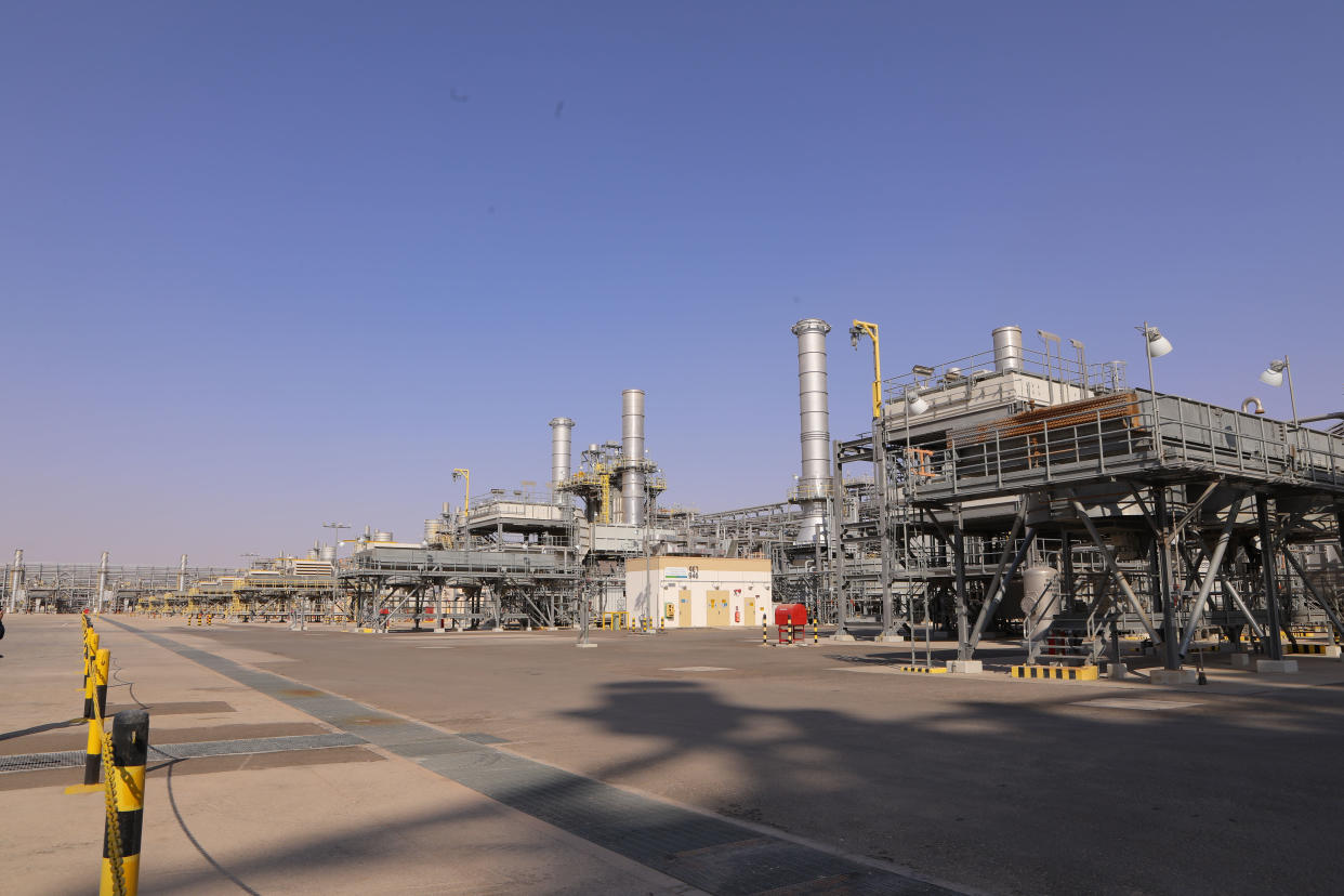 Processing facilities at an oil field.