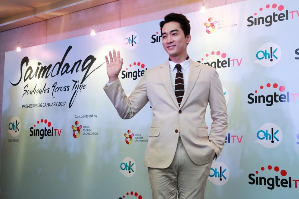 <p>Song Seung-heon “Saimdang” Press Conference (Photo: Singtel) </p>