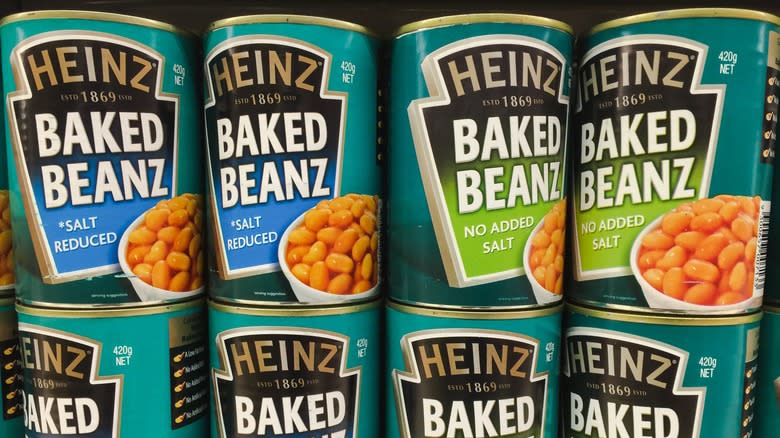 Heinz baked bean cans