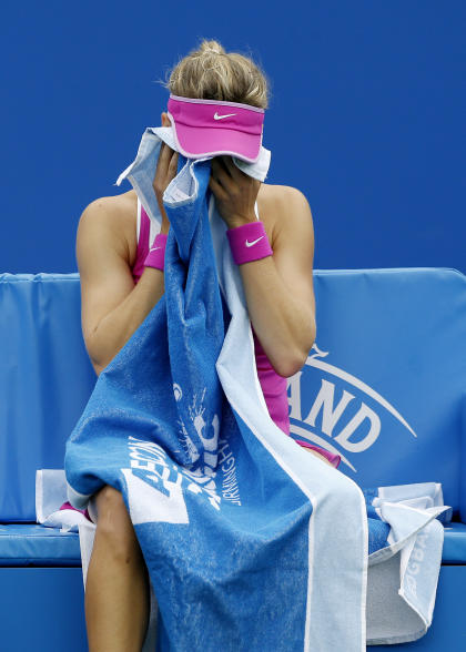 More tough times for Bouchard in Birmingham. (Reuters / Andrew Boyers Livepic)