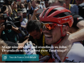 Tour de France 2018, stage 10: Julian Alaphilippe solos to victory with brilliant Alpine attack as Greg Van Avermaet holds onto lead