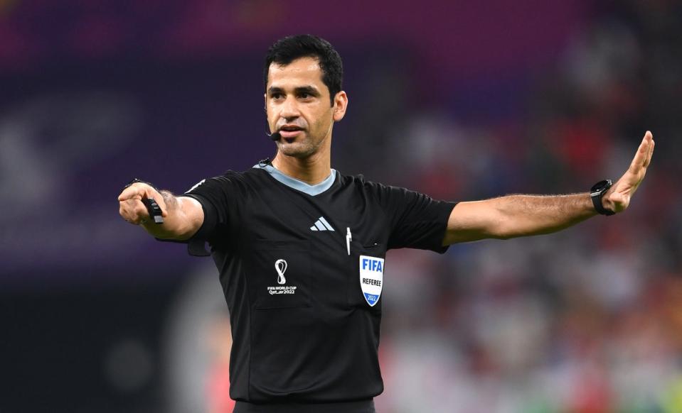 Qatari referee Abdulrahman Al-Jassim is in charge of today’s World Cup third-place play-off between Croatia and Morocco (Getty Images)