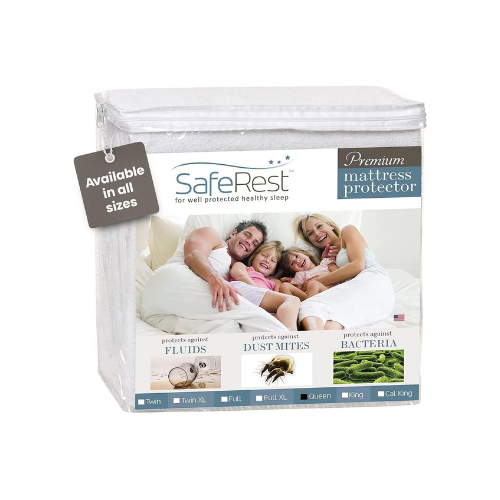 SafeRest Waterproof Queen Size Mattress Protector