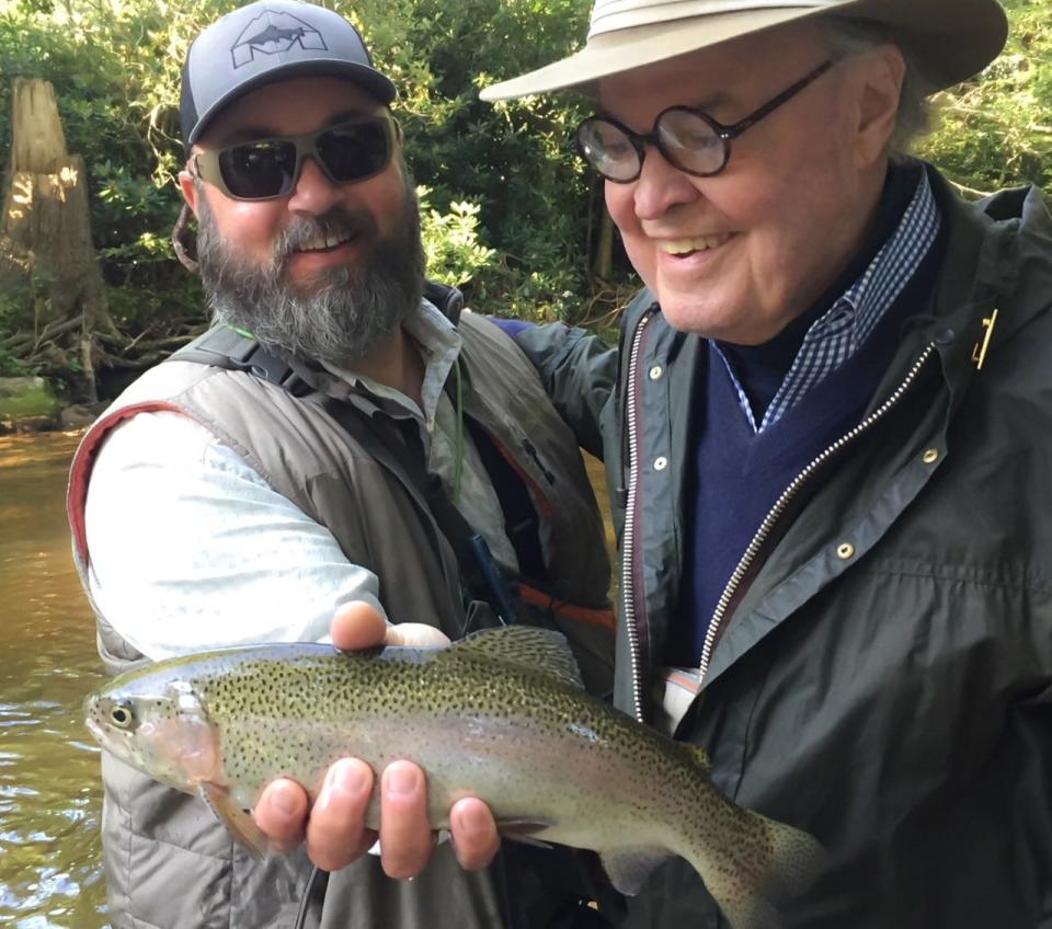 Pomeroy Williams on a fly fishing trip.