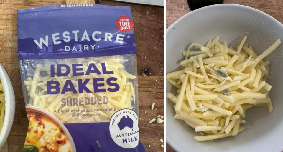 Mouldy shredded cheese from Aldi.