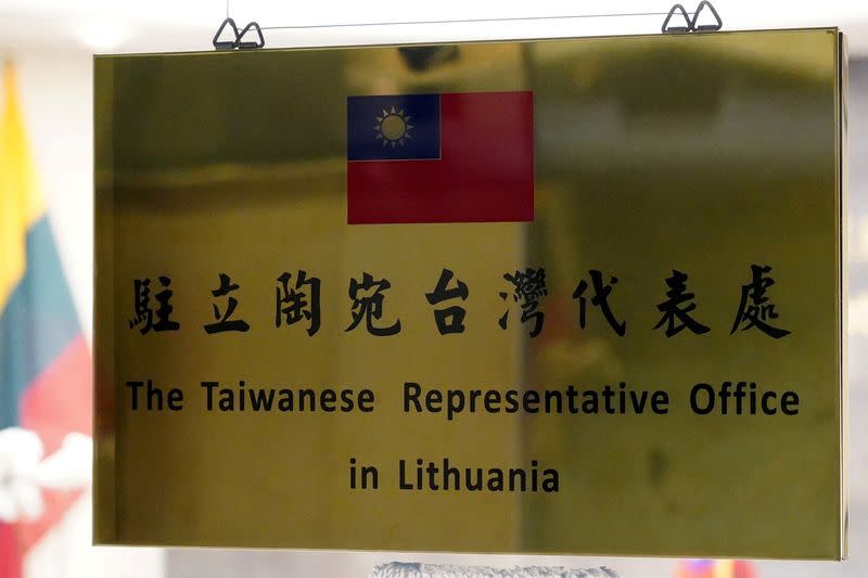 FILE PHOTO: Taiwanese Representative Office in Lithuania