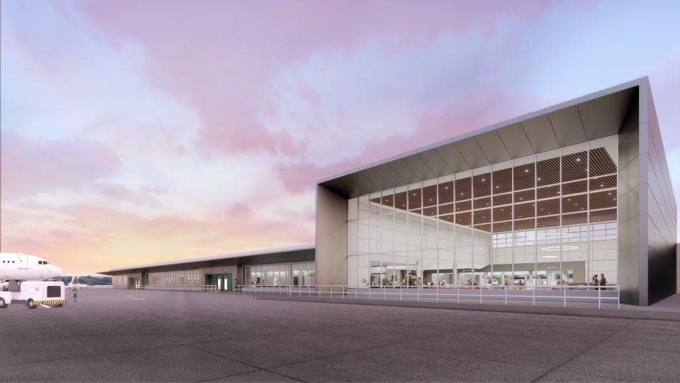 A rendering of the 75,300 square feet terminal will hold five new gates for passengers at Sarasota-Bradenton International airport.