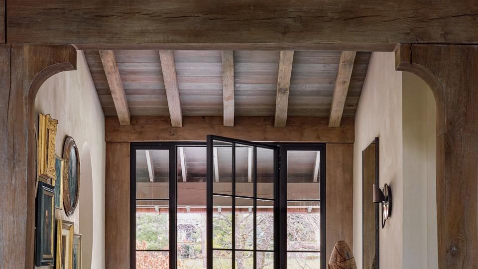 vestibule in a kansas city, kansas, home renovated by architect jeffrey dungan