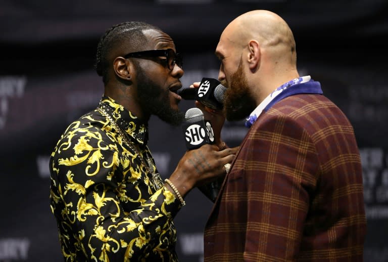 Deontay Wilder and Tyson Fury hype their heavyweight boxing showdown which takes place Saturday in Los Angeles