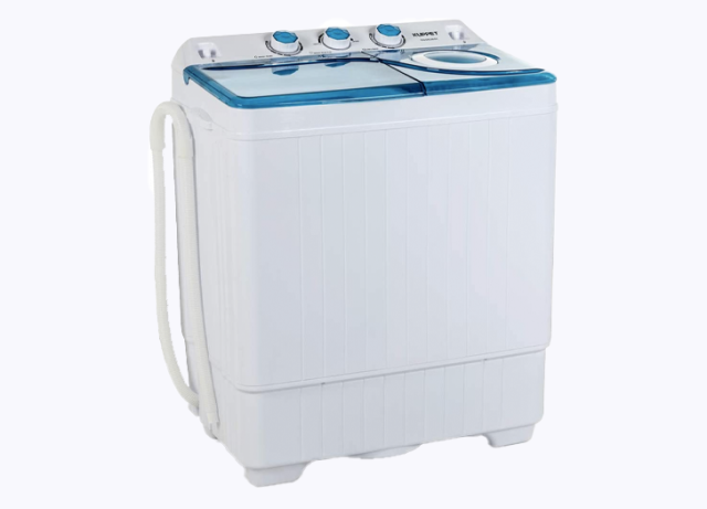 New Twin Tub Portable Washing Machine, Compact Semi-automatic Washing  Machine, Gray and White - Washing Machines, Facebook Marketplace