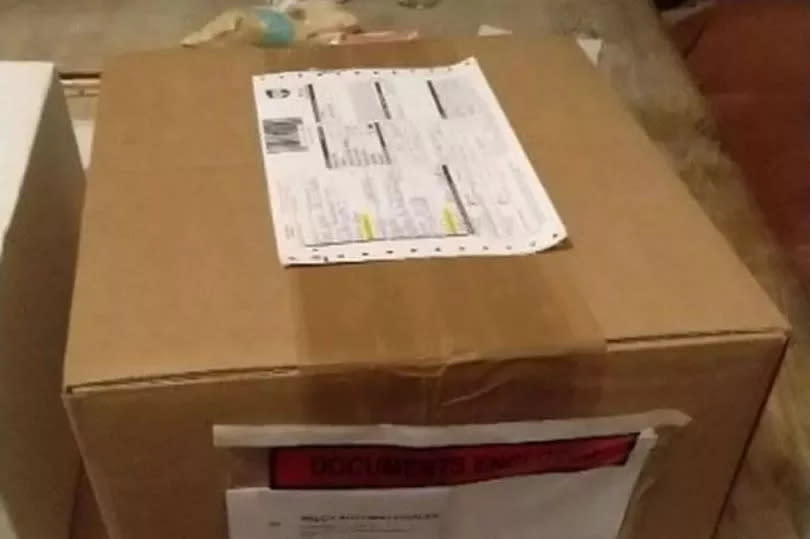 One of the packages sent via UPS and containing Class A drugs