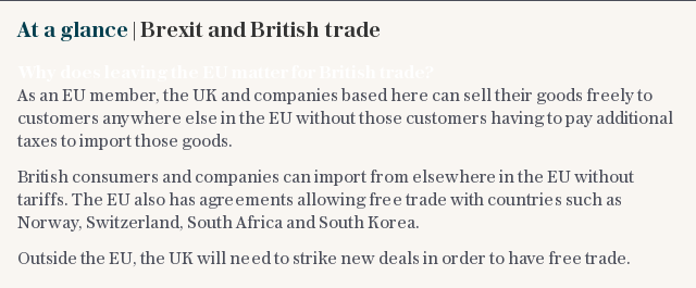 At a glance | Brexit and British trade